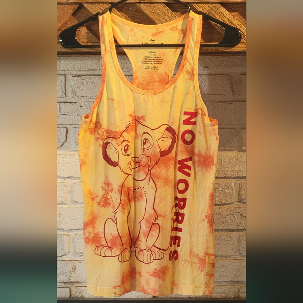 Disney's The Lion King Simba Razor Tank Top Tye-dye Women's Size Small NWOT